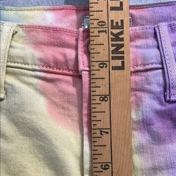 Mother The Hustler Ankle Fray Tie Dye Jeans Mystical AF Size 27 - Picture 9 of 16